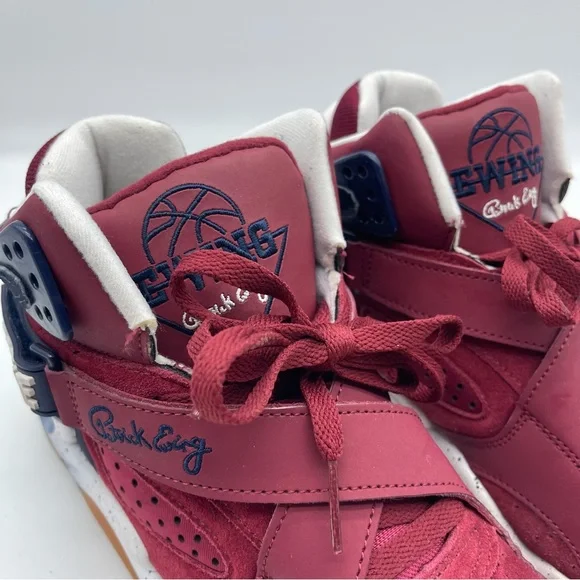 Patrick Ewing Shoes 10.5 Men’s Maroon White Rogue Lace Up High Tops